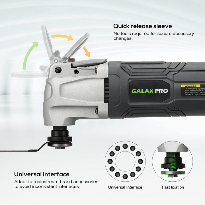 GALAX PRO Oszillierende Werkzeuge, 6 variable Geschwindigkeiten, 15000-22000RPM Multifunktionswerkze
