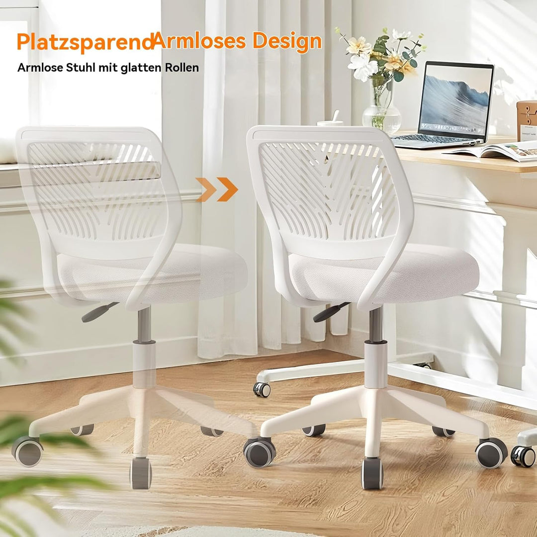 Drehbarer Bürostuhl mit weicher Polsterung, höhenverstellbarer Arbeitsstuhl, ergonomischer Schreibti