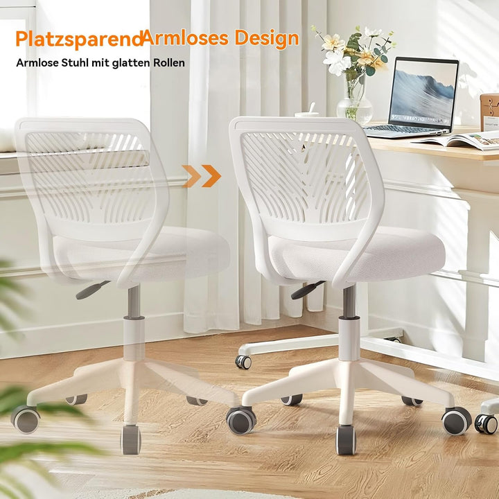 Drehbarer Bürostuhl mit weicher Polsterung, höhenverstellbarer Arbeitsstuhl, ergonomischer Schreibti