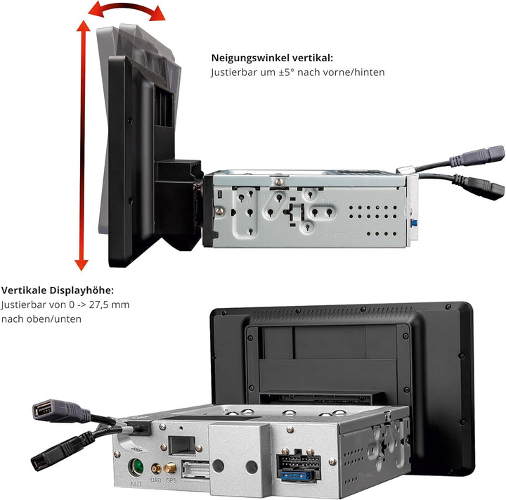 ZENEC Z-E3771 1-DIN DAB+ Infotainer mit CP/GAA
