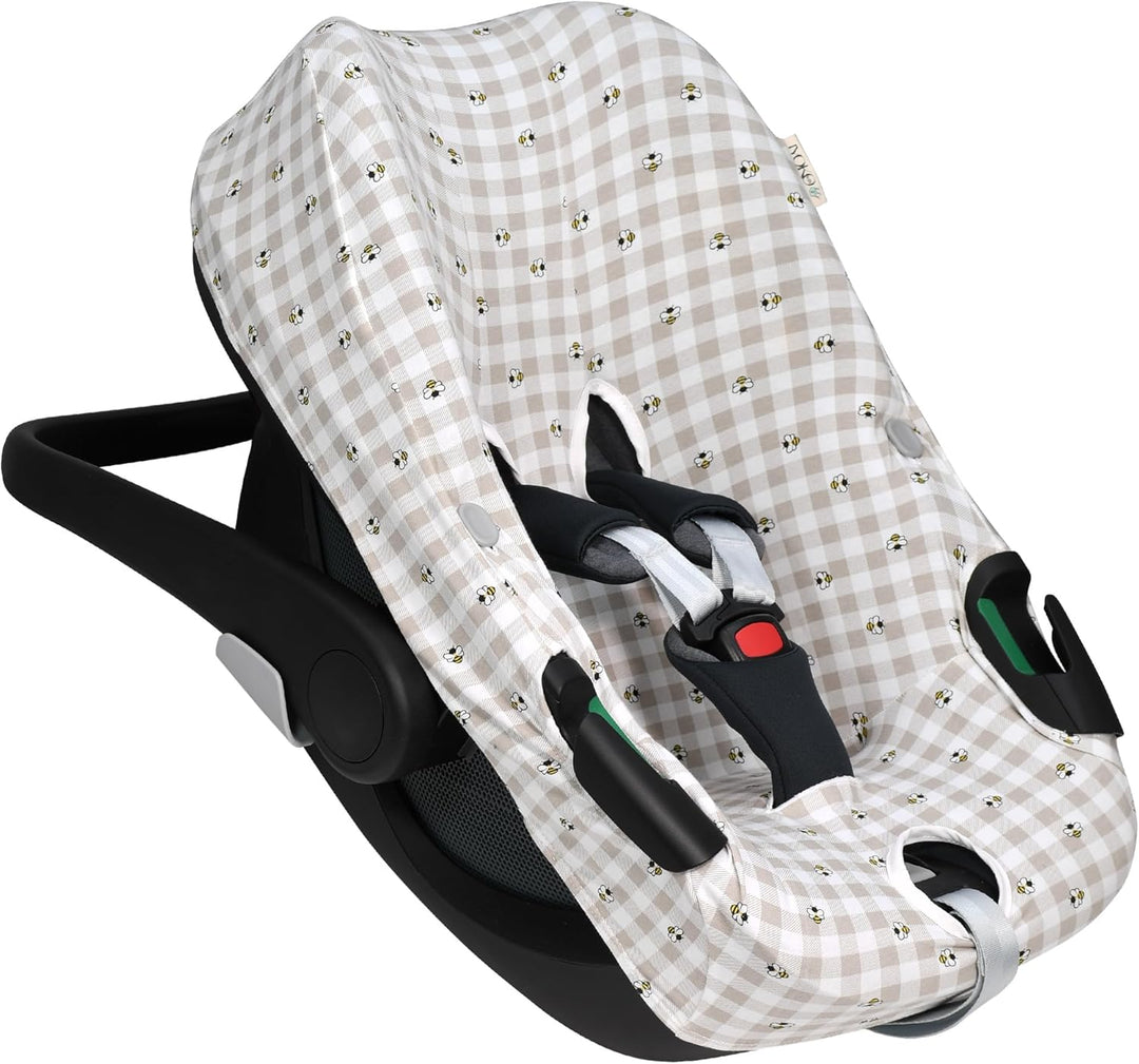 JYOKO Kids Bezug kompatibel mit Maxi Cosi Pebble 360 Y FamilyFix 360, aus Baumwolle (Picnic Vichy) P
