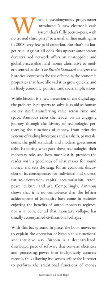 The Bitcoin Standard: The Decentralized Alternative to Central Banking, Gebundenes Buch