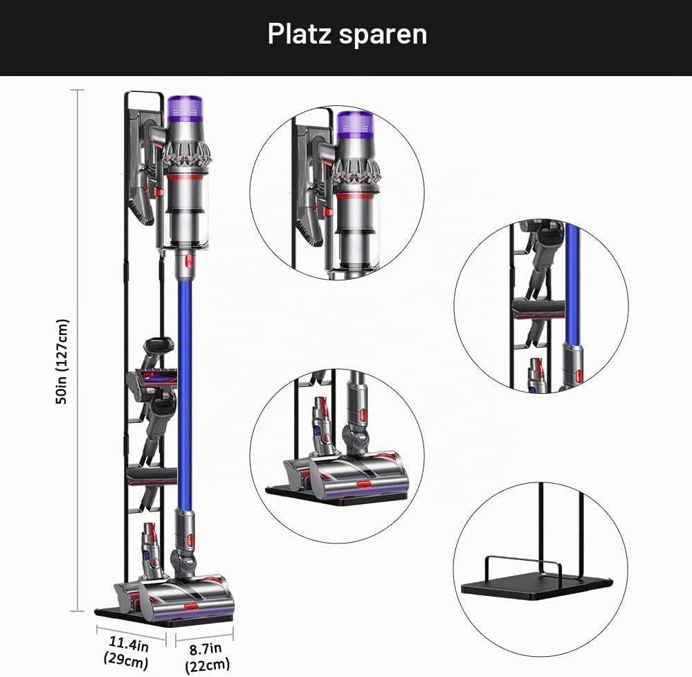 Ständer für Dyson Akkusauger V15 V12 V11 V10 V7 V8 mit Rädern, Metallständer Staubsaugerhalter Halte