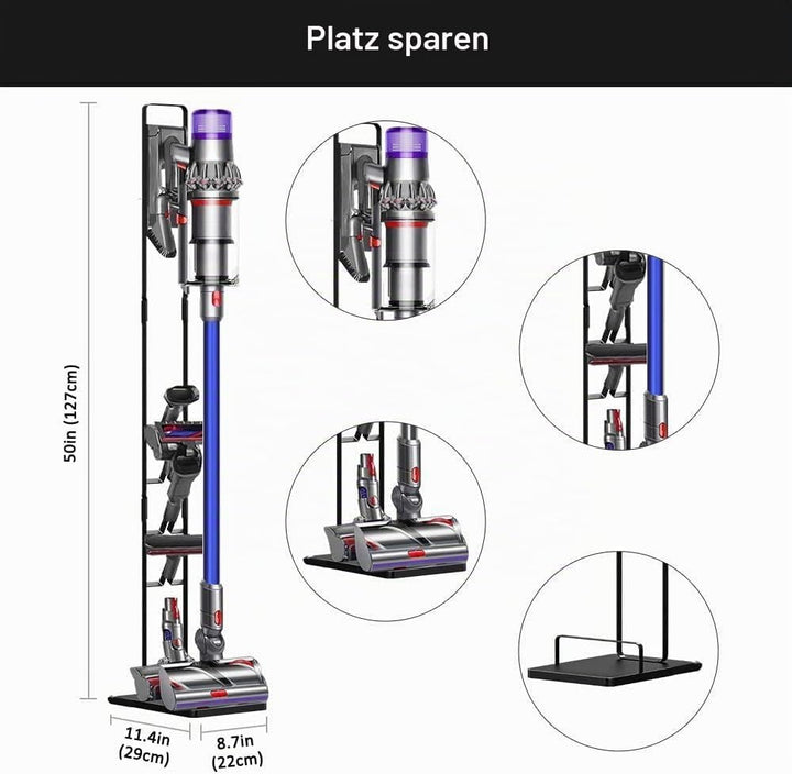 Ständer für Dyson Akkusauger V15 V12 V11 V10 V7 V8 mit Rädern, Metallständer Staubsaugerhalter Halte