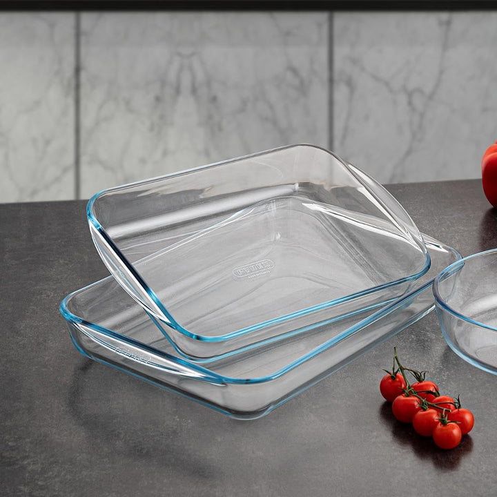 Pyrex Rechteckiger Bräter aus Glas, 40x27cm 40x27 cm, 40x27 cm