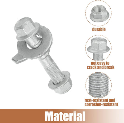 X AUTOHAUX 2 Satz Auto Ausrichtung Sturz Einstellen Rolle Einstellschrauben Satz K90474