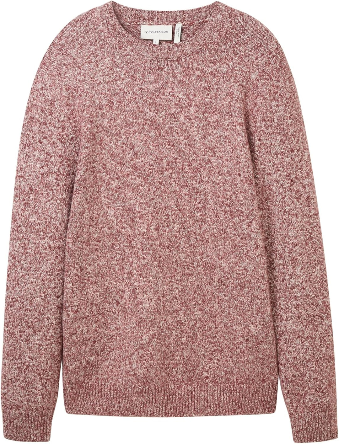 TOM TAILOR Herren Pullover, XXL 34187 - Tawny Port White Twotone