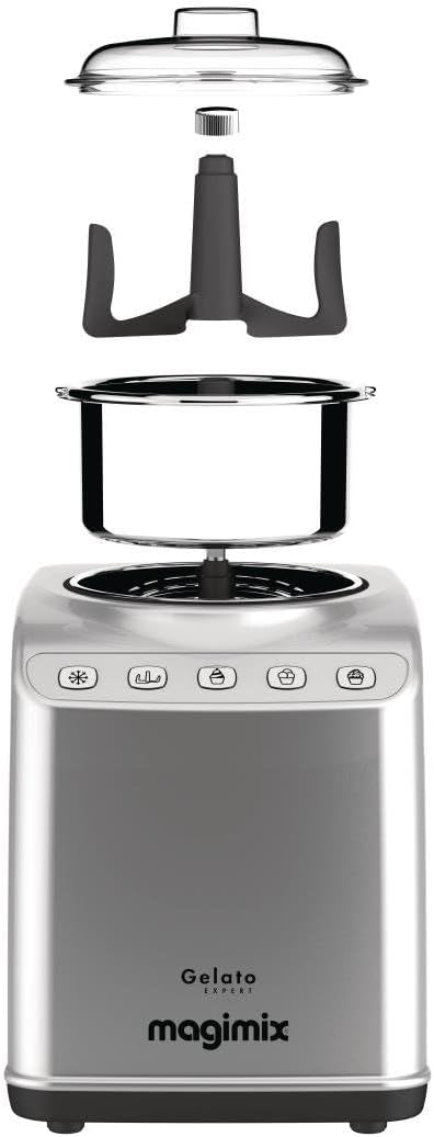 Magimix Eismaschine Gelato Expert mit 180Watt aus Edelstahl, 11680RW