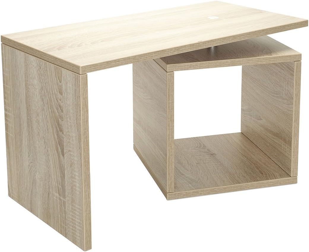 levandeo Couchtisch Lino 360° drehbare Tischplatte 70x35x42 in Sonoma Eiche - Deutsche Herstellung u