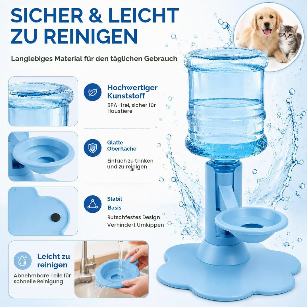 Automatischer Wasserspender Katze Hund mit Nachfüllsystem ohne Strom (Yellow), Yellow
