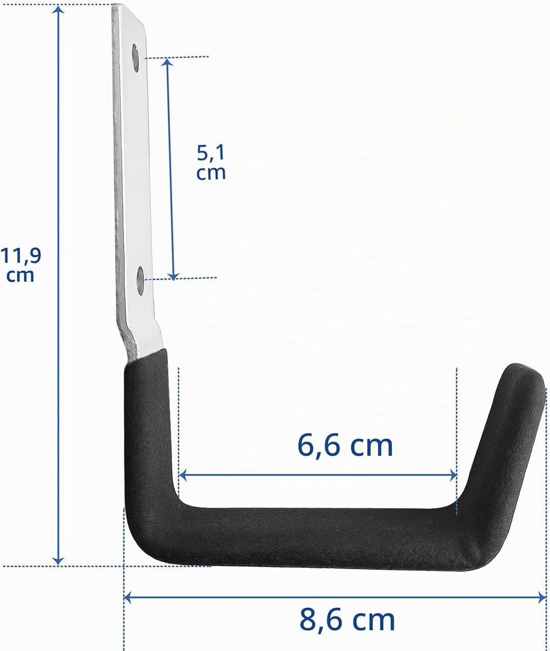 PYBTOOL Robuste Garagenhaken aus Stahl, Mehrzweckhaken zur Garagenaufbewahrung, robuster Organizer f