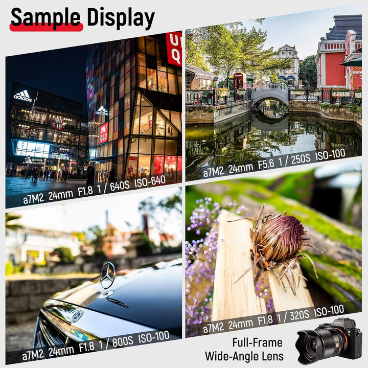 VILTROX AF 24mm F1.8 FE Weitwinkel Festbrennweite Objektiv für Sony E Mount Alpha A9 A7R IV A7S III