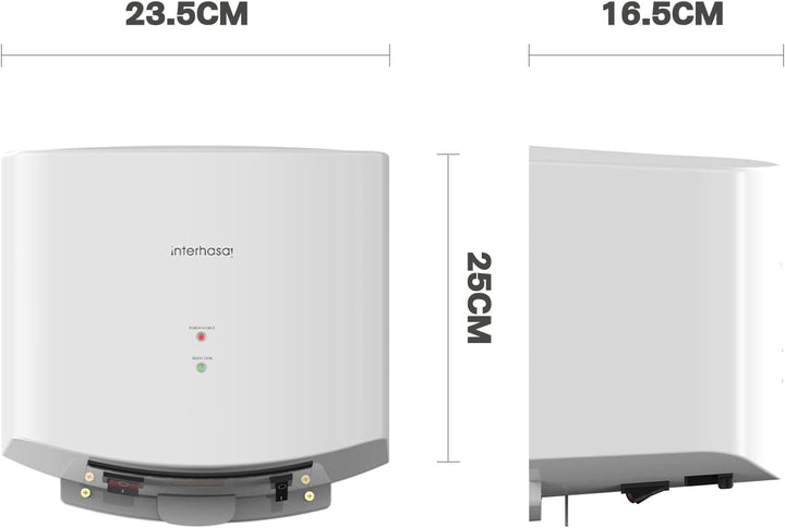 interhasa! Händetrockner automatischer Infrarotsensor handtrockner leise Gewerbe und Haushalt 1250W