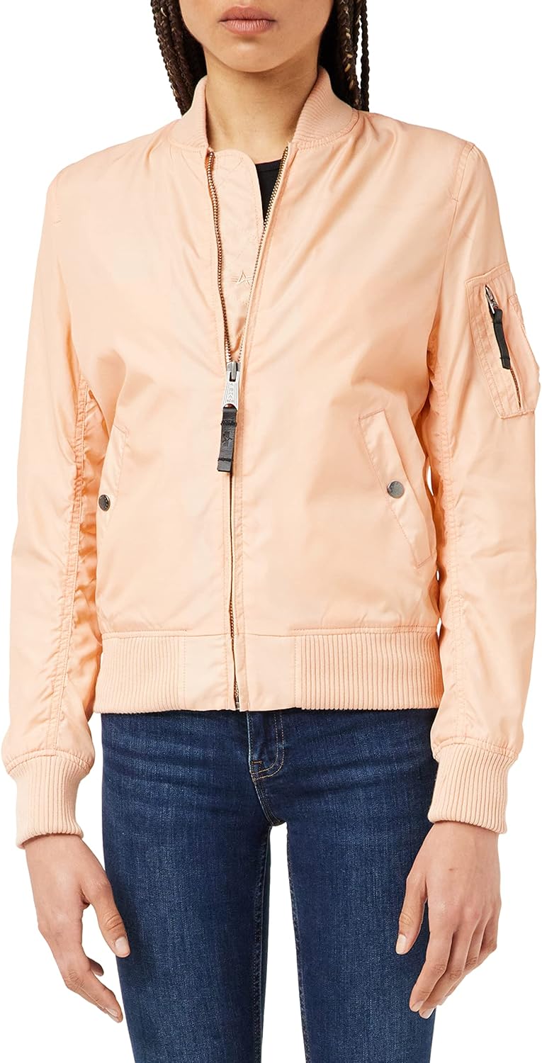 Alpha Industries Damen Bomberjacke XS Apricot, XS Apricot