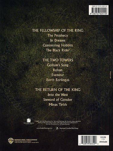 The Lord Of The Rings Trilogy: Easy Piano. Für Klavier