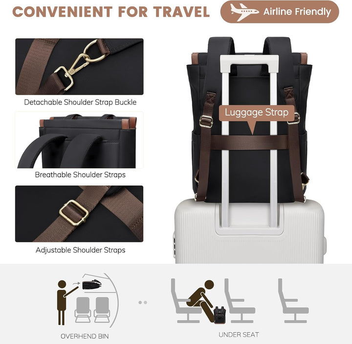 Handgepäck Rucksack, Reiserucksack Damen, Laptop Rucksack Tote Bag Gross Laptop Rucksack 16 Zoll, Tr