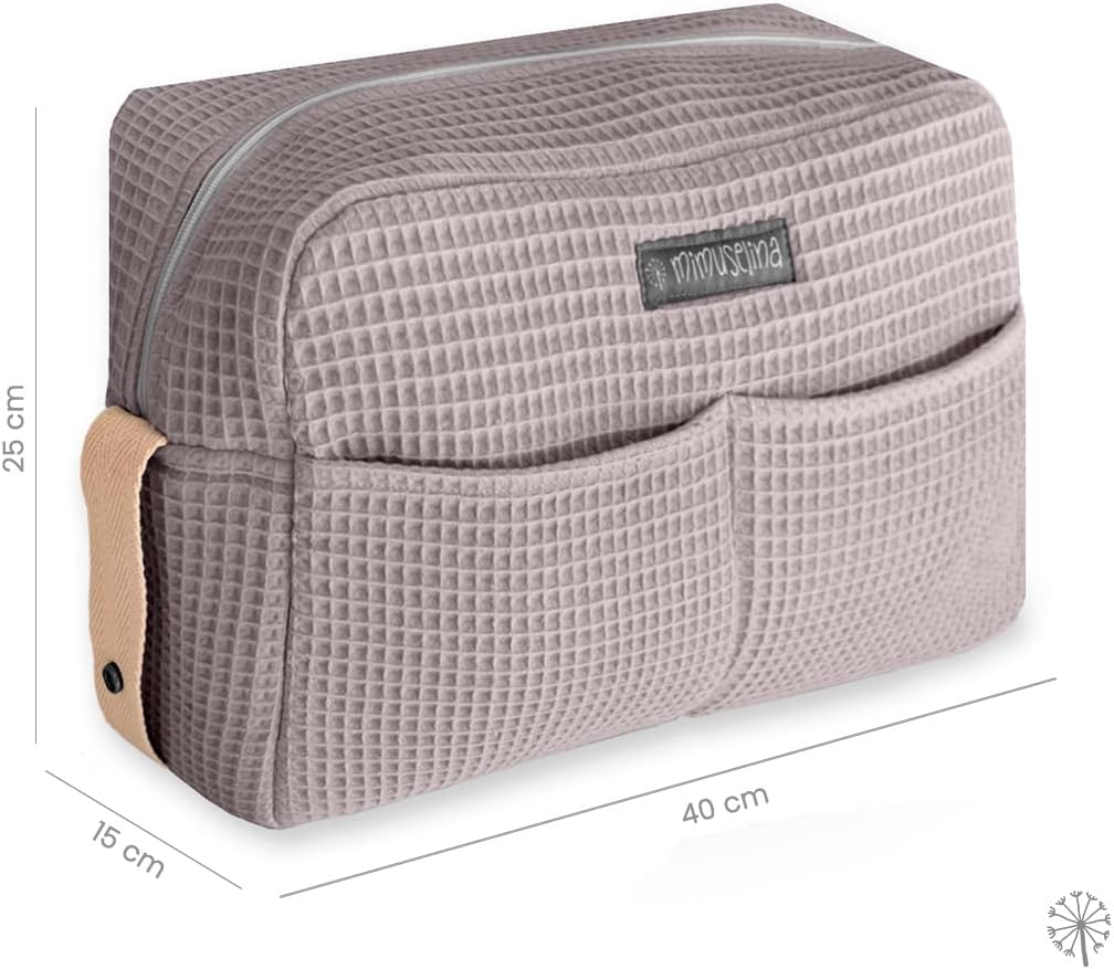 MIMUSELINA Kinderwagen Organizer mit grossem Fassungsvermögen Kinderwagentasche mit + 7 Fächern - Wi