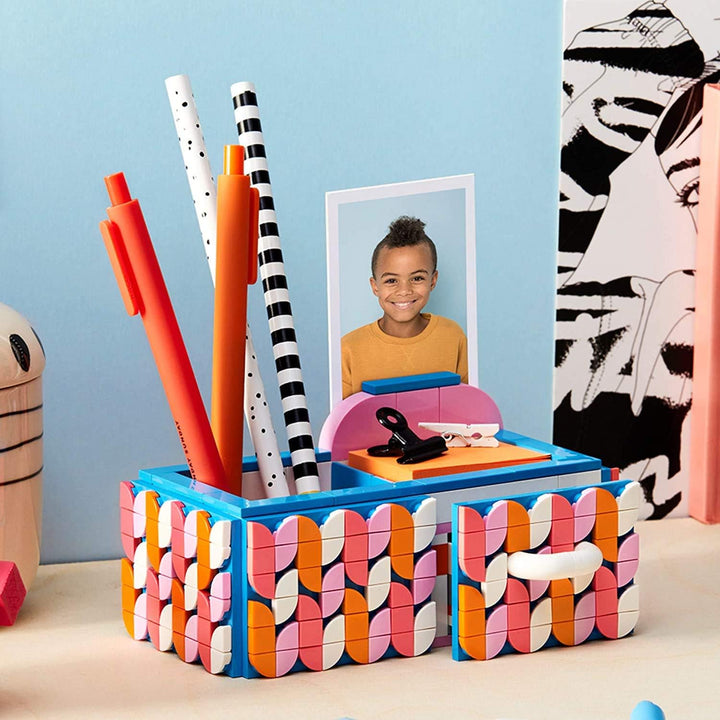LEGO DOTS Desk Organizer 41907 DIY Craft Decorations Kit for Kids who Like Designing and Redesigning