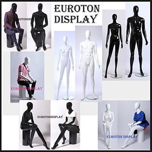 EurotonDisplay weibliche Schaufensterpuppe mit 2 Perücken gratis SF-10=2 beweglich Hautfarbe Female