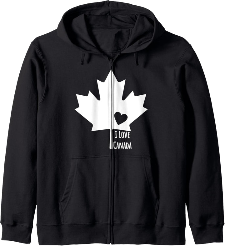 I Love Canada Nord Amerika Ich Liebe Kanada Urlaub Kapuzenjacke