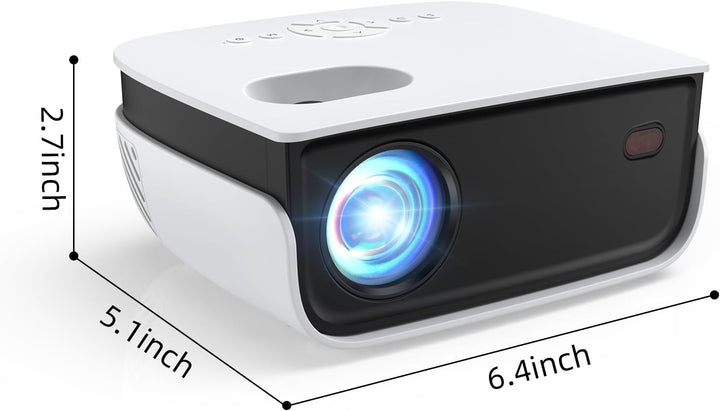 HOPVISION Mini Beamer, 7500L Projektor Full HD 1080P Unterstützt, Tragbarer Heimkino Outdoor 4K Beam