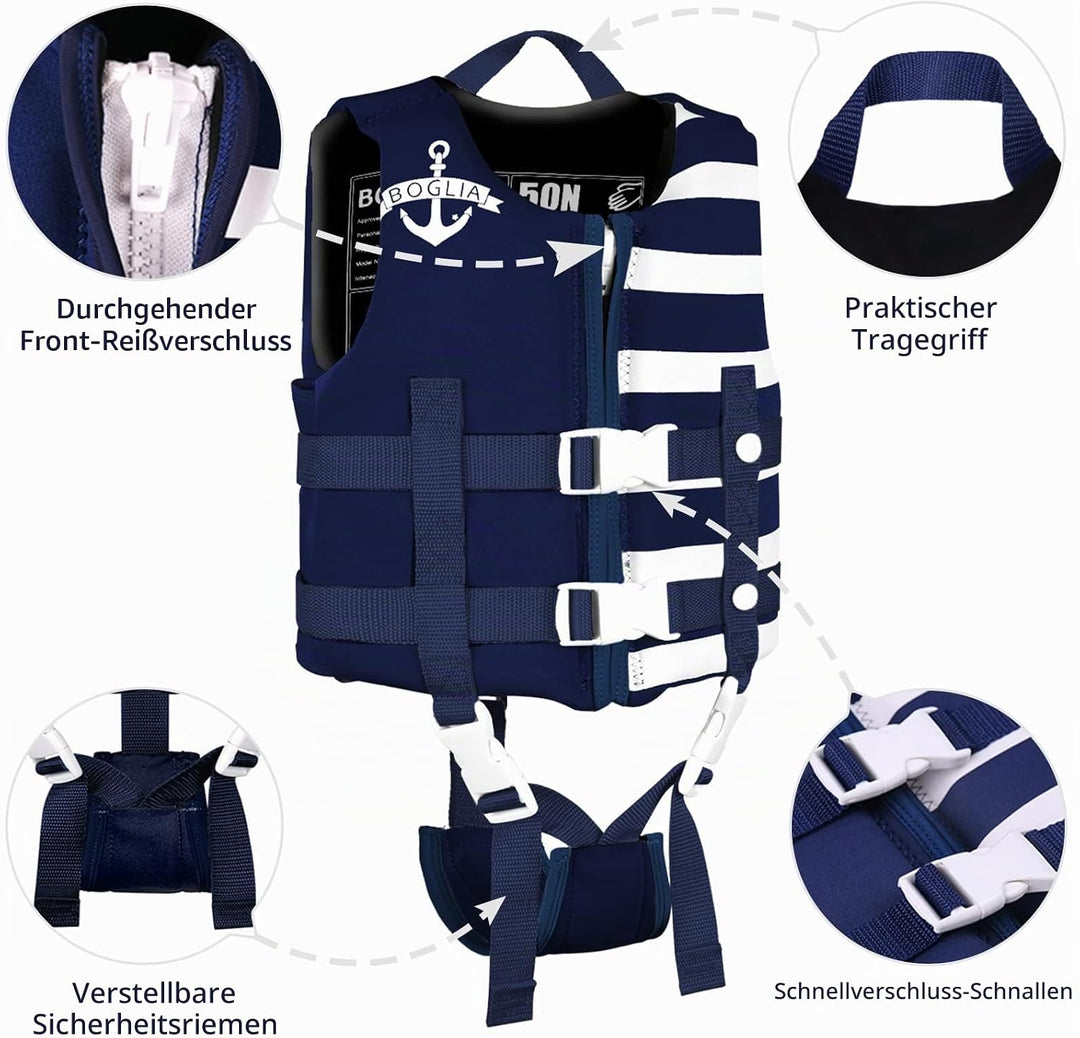 PROTAURI Kinder Schwimmerjacke - Jungen Mädchen Neopren Schwimmen Jacke Kleinkind Schwimmen Lernen B