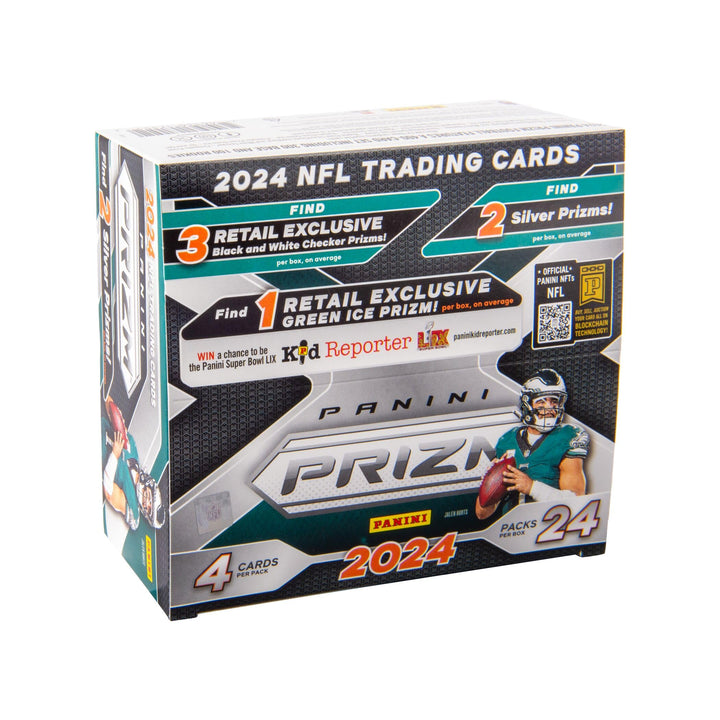 2024 Panini PRIZM NFL-Fussball-Sammelkarten, 24 Stück, Einzelhandelsverpackung