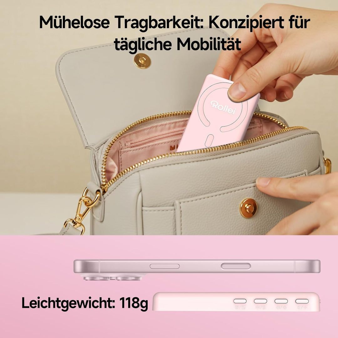 Rollei Easy Creator Selfie Monitor Handy Rückkamera Magnetisch Vlog Bildschirm Kompatibel mit Smartp