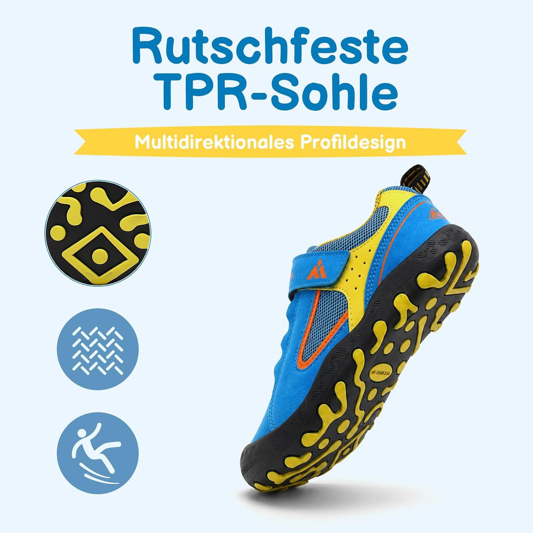 Mishansha Jungen Mädchen Wanderschuhe rutschfest Walkingschuhe Weich Flexibel Stabil Fitnessschuhe F