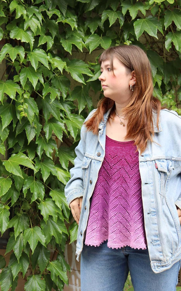SparWolle Bobbel Mulberry Summer Top Tunesisches Häkelset, 2 Bobbel mit Anleitung (3 / M / 40-42, MU