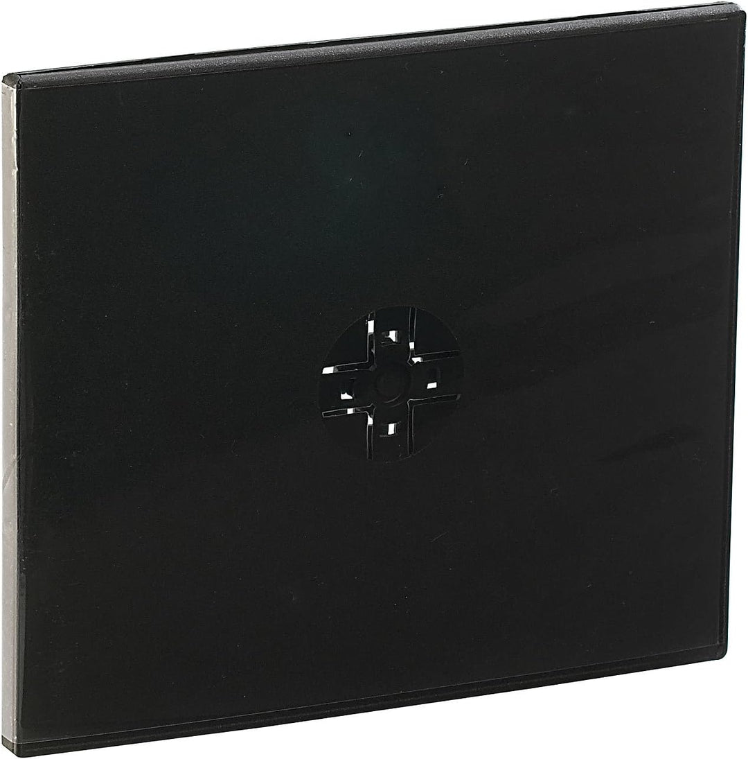 PEARL Hüllen: Doppel CD Slim Soft Boxen im 50er-Set, 7 mm, schwarz (DVD Hülle, Hülle für Doppel-CD,