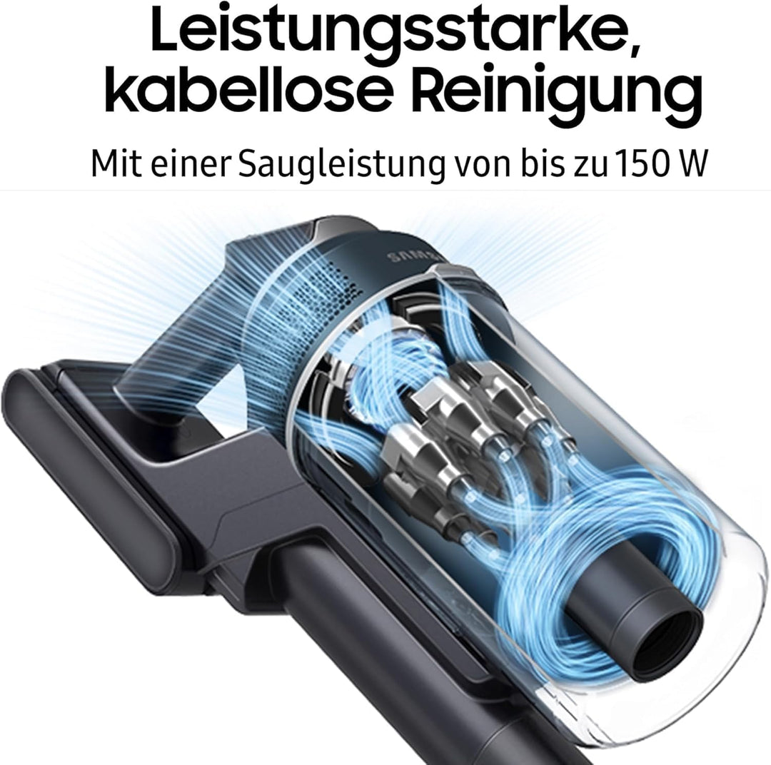 Samsung Jet 85 Wet&Clean Akku-Staubsauger, 210 W, Inkl. Wischaufsatz Spray Spinnig Sweeper und weite