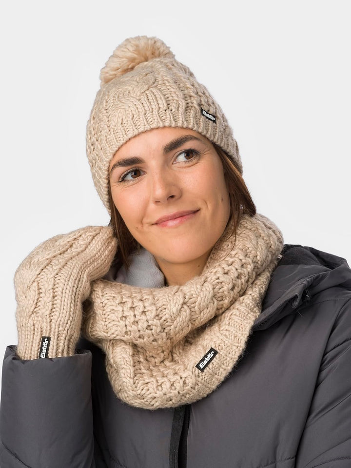 Eisbär Schlauchschal Damen Afra Loop - Merino Schal schützt vor Kälte und Wind - Halstuch weich warm