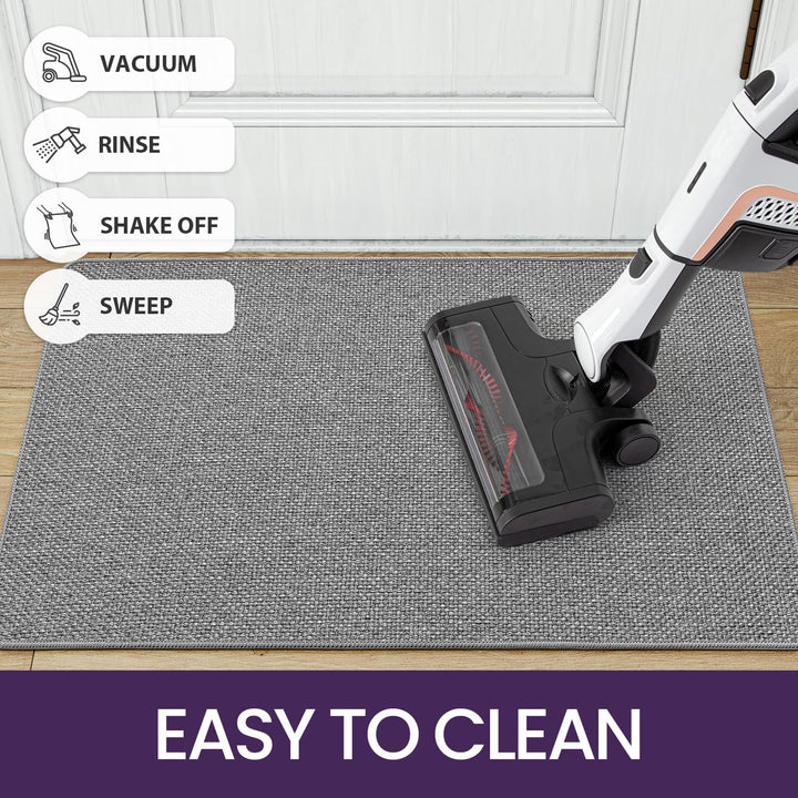 DEXI Fussmatte Innen 60 x 90cm, rutschfest Schmutzfangmatte, waschbar Fussmatte, Dünne Eingangstürma