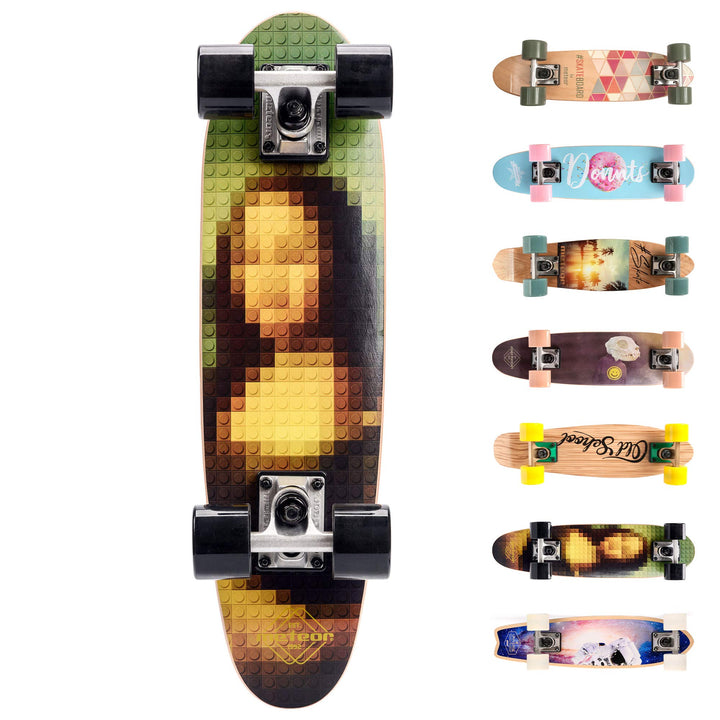 meteor Holz Skateboard Kinder - Mini Cruiser Kickboard - Skateboard mädchen Rollen Board - hohe Qual