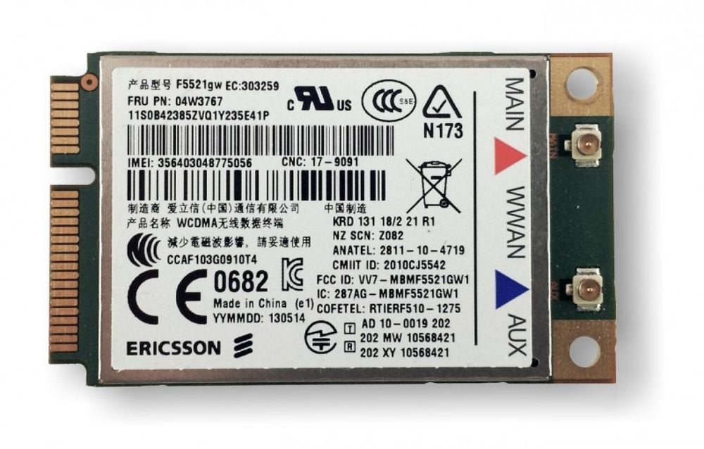 Lenovo 0A36186 Mobiles UMTS-Breitband Modul (WWAN, PCI) für ThinkPad