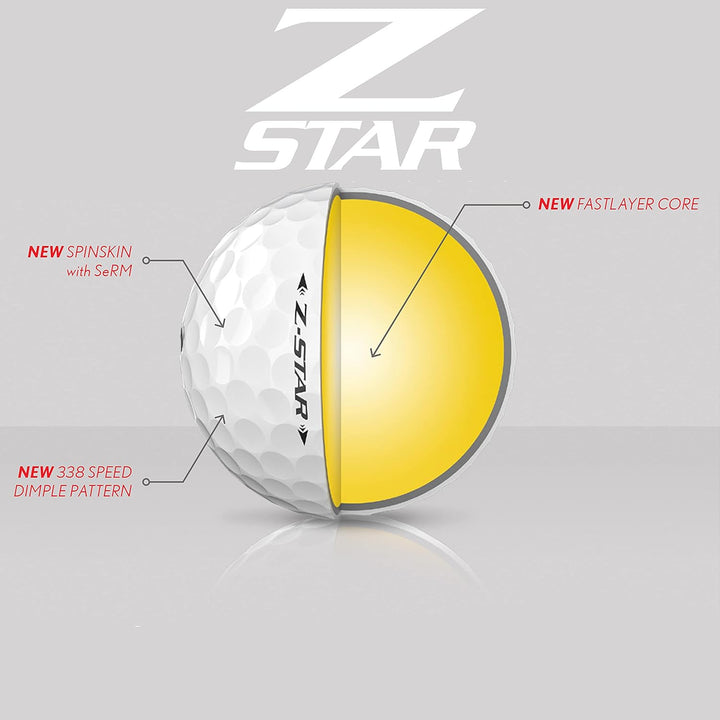 Srixon 24 Z-Star Golfbälle Einheitsgrösse Weiss/opulenter Garten, Einheitsgröße Weiss/opul