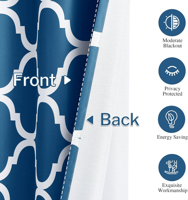 Melodieux Marokkanische Mode, wärmeisoliert, Raumverdunkelung, Verdunkelungsvorhänge für Wohnzimmer,