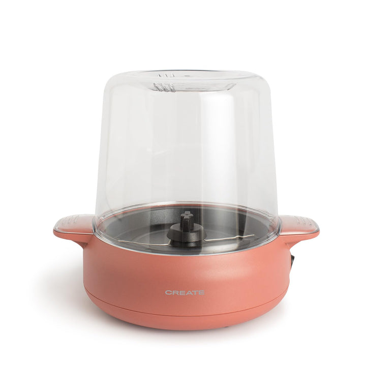 CREATE/POPCORN MAKER STUDIO/Popcornmaschine mit Butterschmelzer Terrakotta/einfache Bedienung, bis z