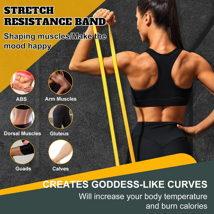 Resistance Bands Set,Fitnessbänder Widerstandsbänder 4er Set Mit Türanker Tragetasche,Gymnastikband