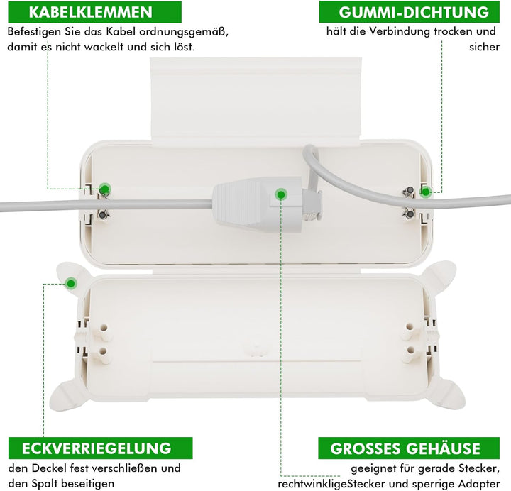 2er-Pack RESTMO Outdoor IP44 wasserdichter Safe Box (290 x 110 x 75 mm), wetterbeständige Grosse Sch