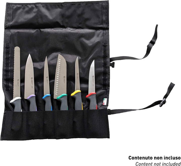 Ambrogio Sanelli, Linie Aufschnitt, Messer-Set, für 6 Einheiten. Masse: 60 x 60 cm (geöffnet). 48 x
