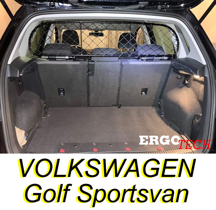 ERGOTECH Trennnetz Trenngitter kompatibel mit Volkswagen Golf Sportsvan RDA65-S8, für Hunde und Gepä