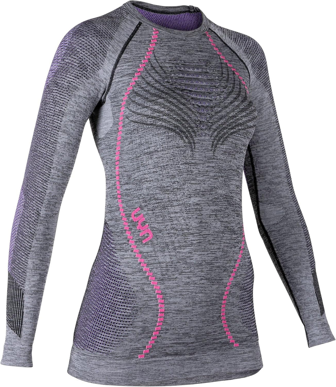 UYN Damen Unterhemd Ambityon UW Unterhemd, Black Melange/Purple/Raspberry, L/XL, U100023