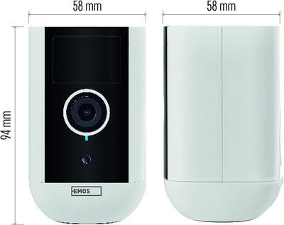 EMOS GoSmart universale Überwachungskamera mit WiFi und App, Indoor/Outdoor 1080p IP-Kamera, kabello