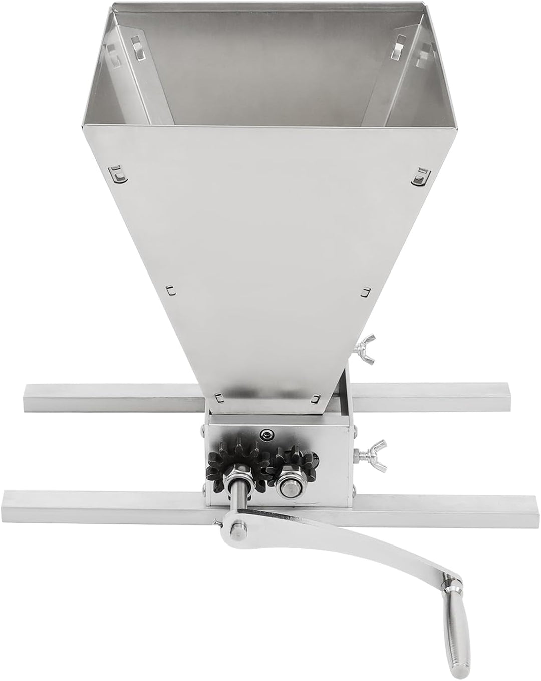 4L Manuelle Getreidemühle, Getreidequetsche Handbetrieb mit 2 Verstellbaren Edelstahlwalzen Handmühl