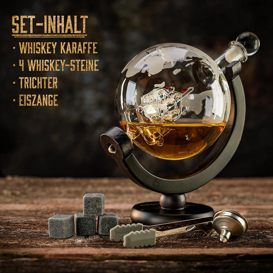 WHISISKEY Whisky Karaffe Set - Whiskey Geschenkset - Geschenke für Männer - Männergeschenke Geschenk