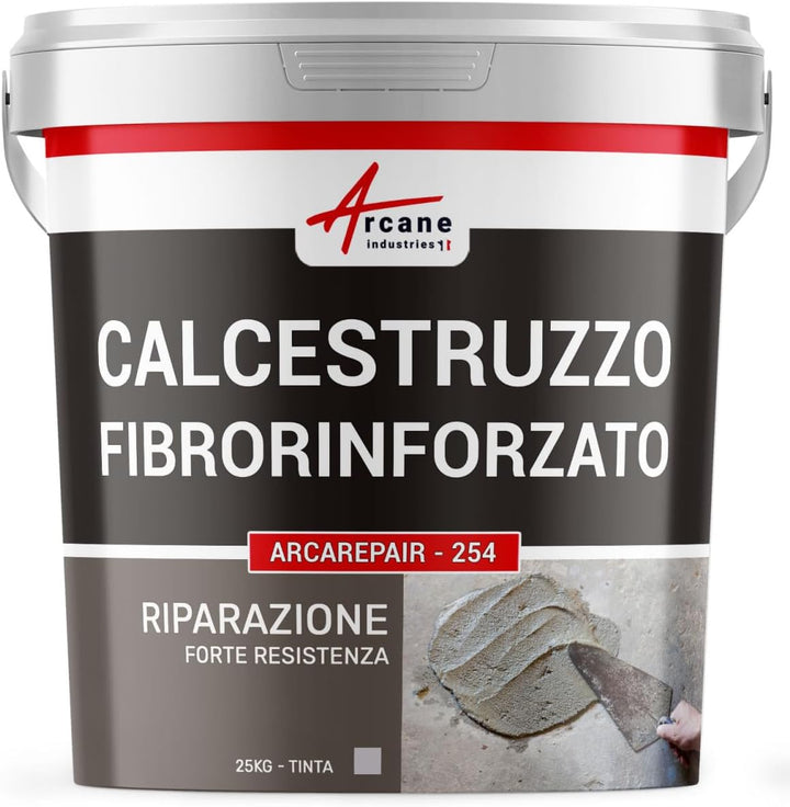 REPARE BETON – Mörser für Reparatur, Faserbeton, splitterter Beton, grau 25 kg Grau, 25 kg Grau