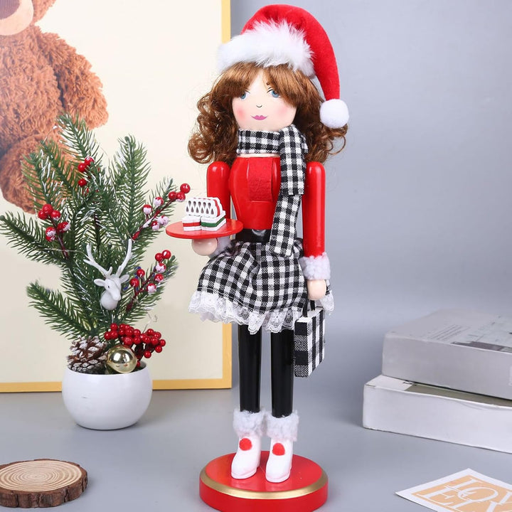 Generisch Weihnachtsnussknacker Figuren,Traditionelle Weihnachtsdamen Nussknacker Statue | Dekorativ