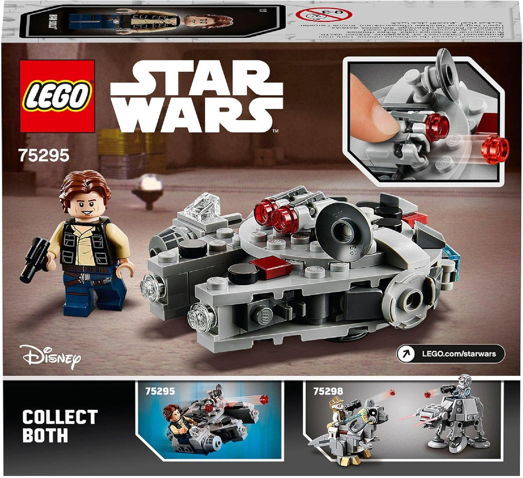 LEGO 75295 Star Wars Millennium Falcon Microfighter Spielzeug mit Han Solo Minifigur für 6-jährige J
